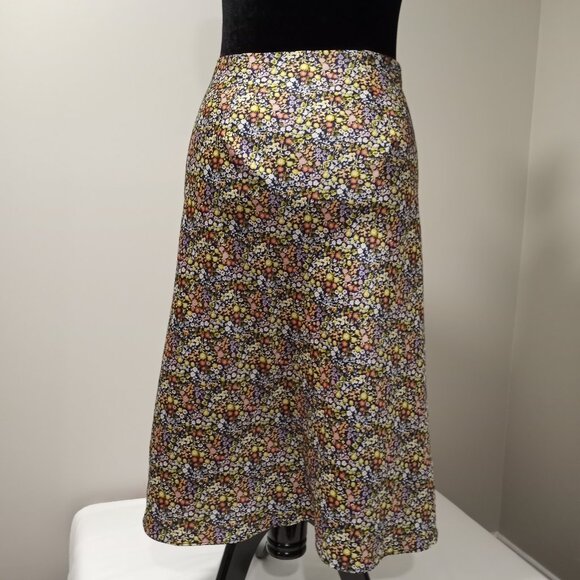 LOFT MULTICOLOURED FLORAL PRINT A-LINE SKIRT WOMEN SIZE M - Picture 5 of 6